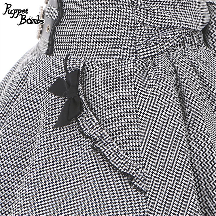 画像2: 【PuppetBombs】Q34 リボン&フリルティアードスカート (2)