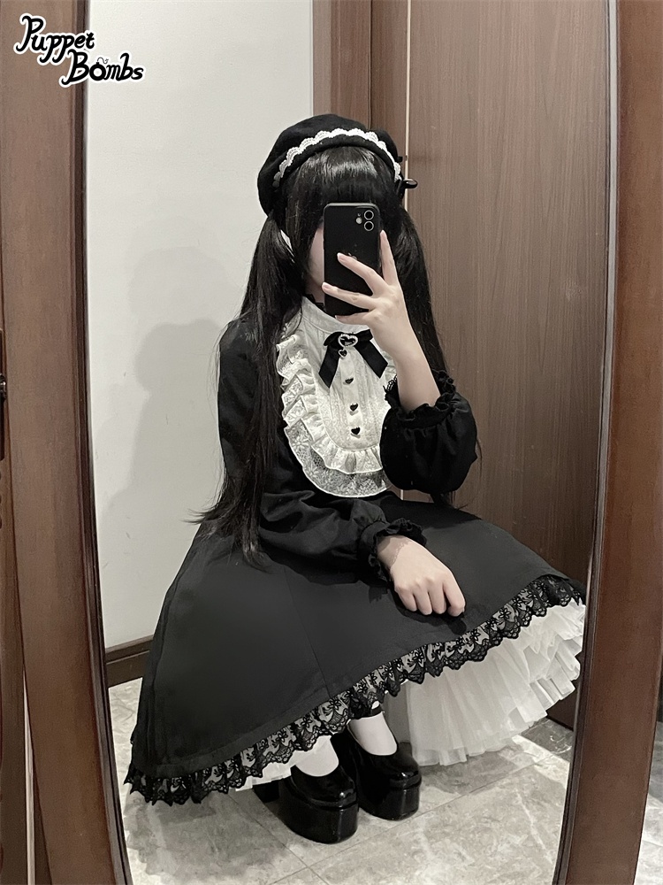 画像8: 【PuppetBombs】QS142ロングリボンベレー帽 (8)