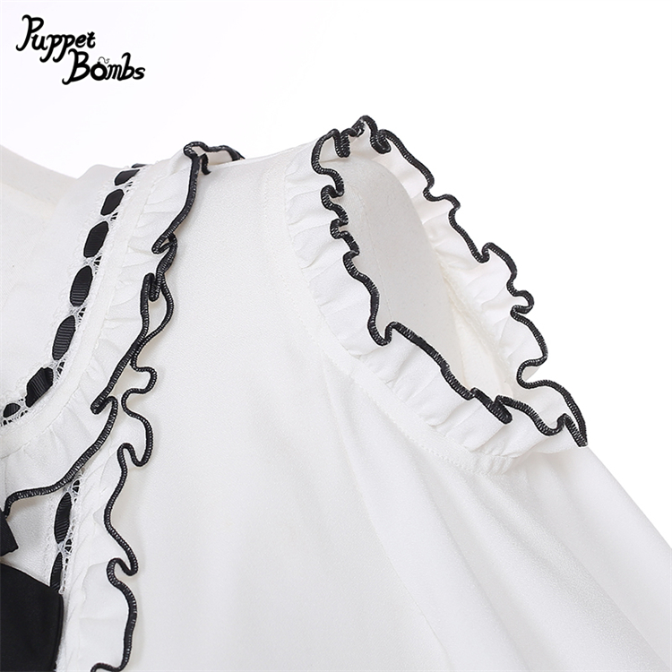 画像4: 【PuppetBombs】Q397 マジシャンガールオープンショルダーブラウス (4)