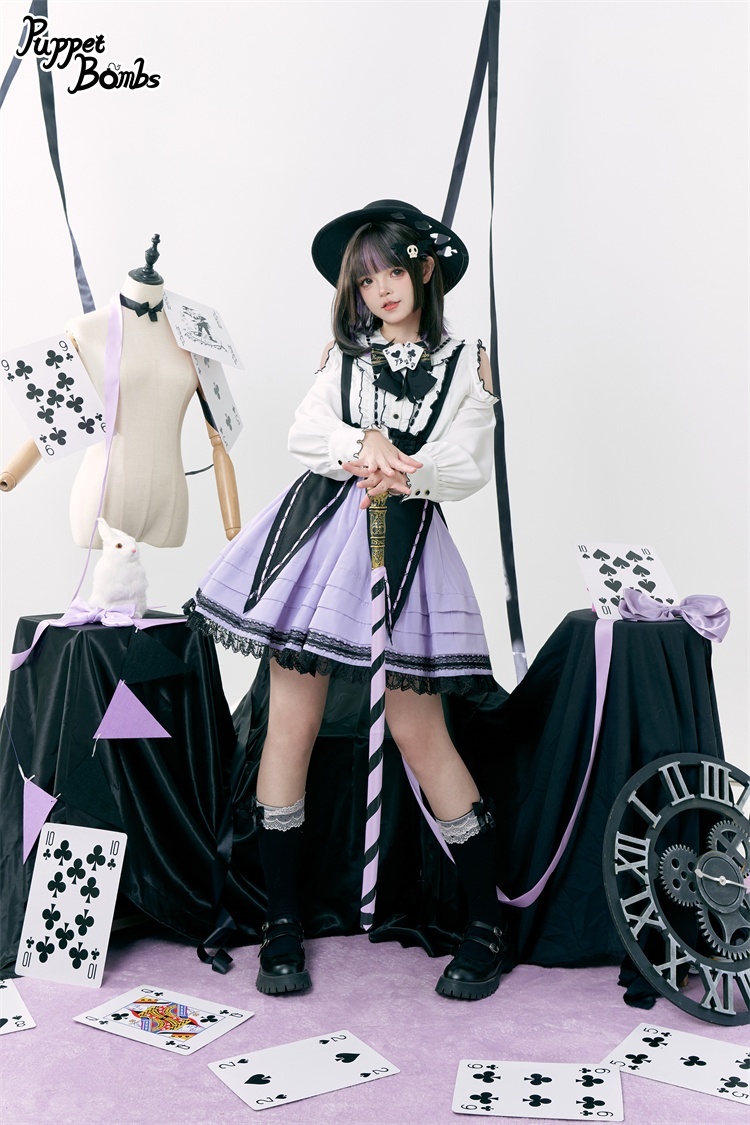 画像12: 【PuppetBombs】Q397 マジシャンガールオープンショルダーブラウス (12)