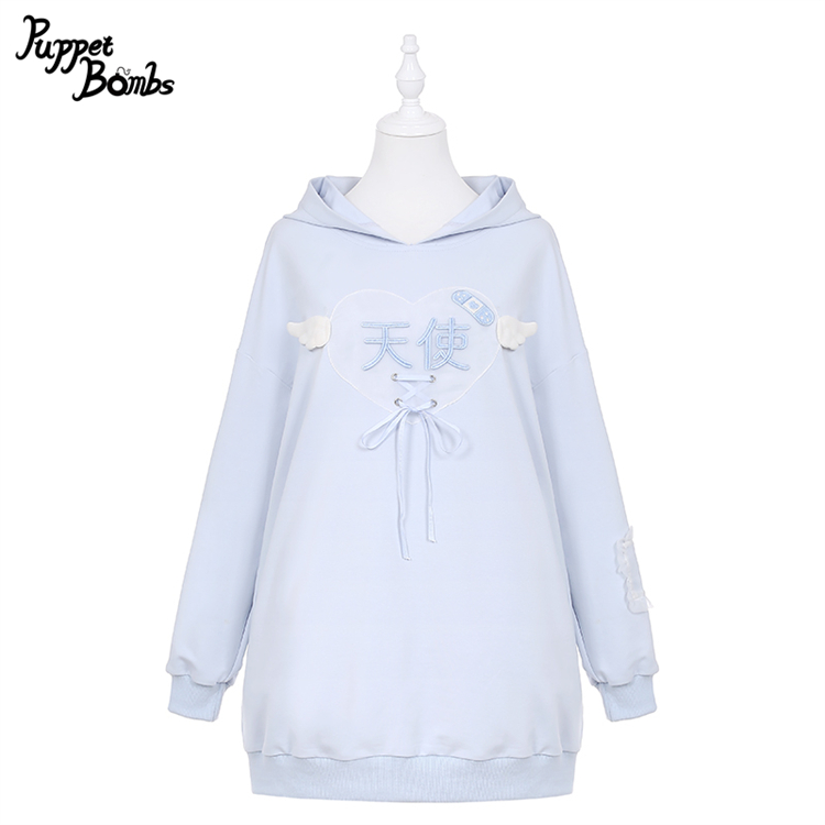 画像1: 【PuppetBombs】Q399 天使病パーカー (1)