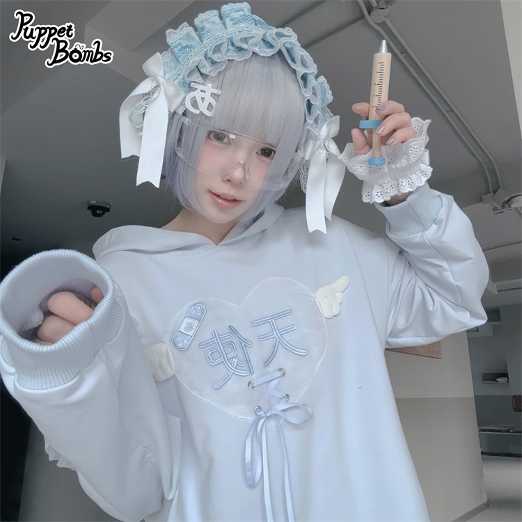 画像7: 【PuppetBombs】Q399 天使病パーカー (7)