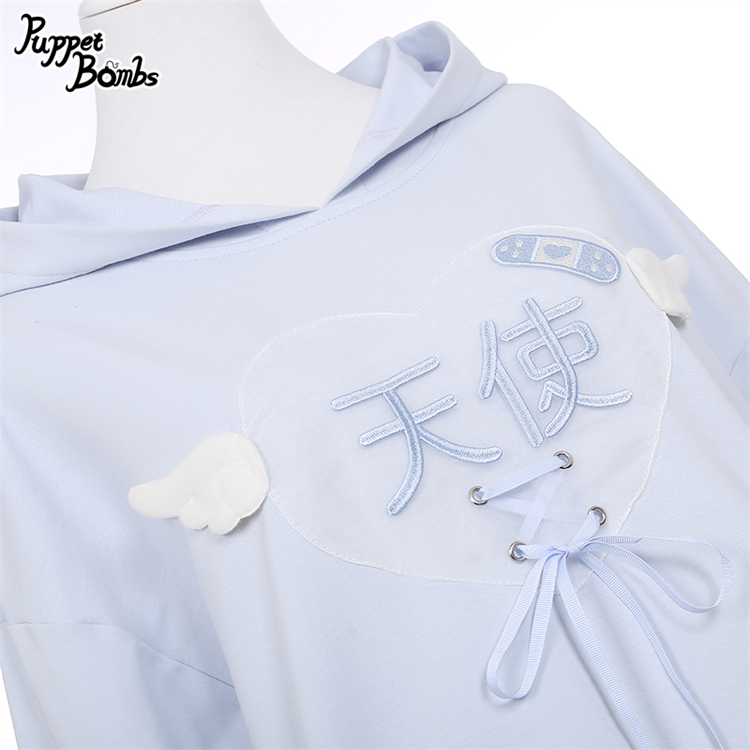 画像2: 【PuppetBombs】Q399 天使病パーカー (2)