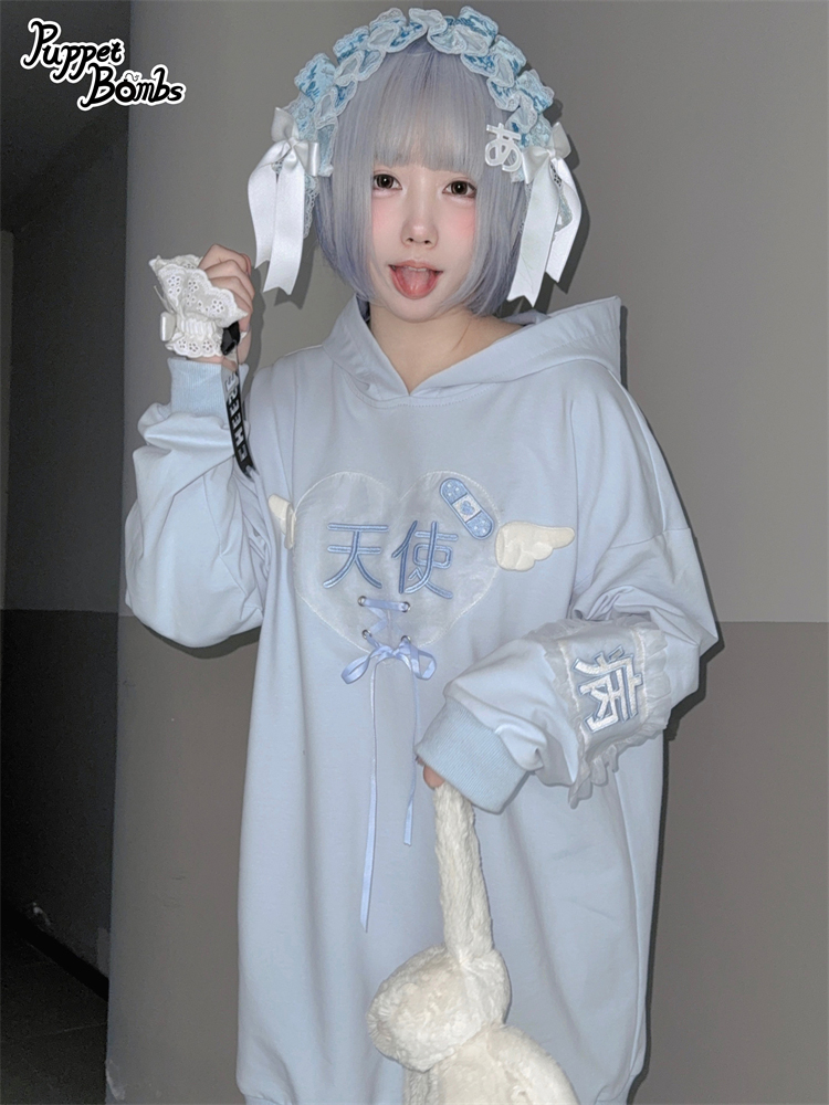 画像8: 【PuppetBombs】Q399 天使病パーカー (8)