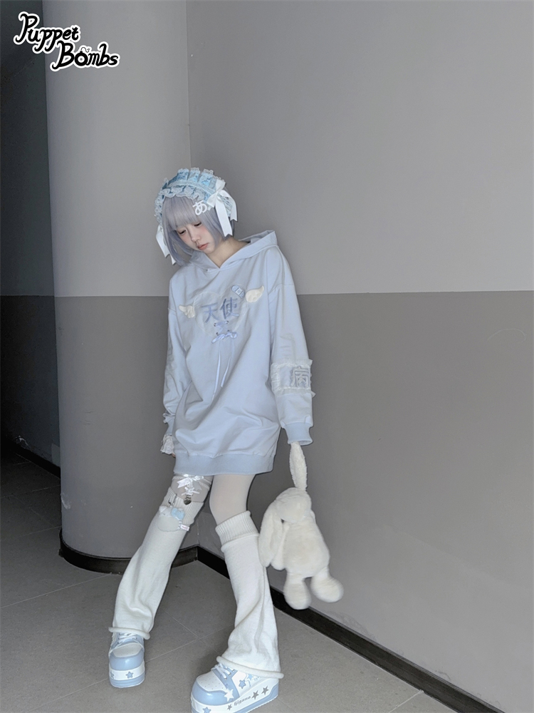 画像10: 【PuppetBombs】Q399 天使病パーカー (10)