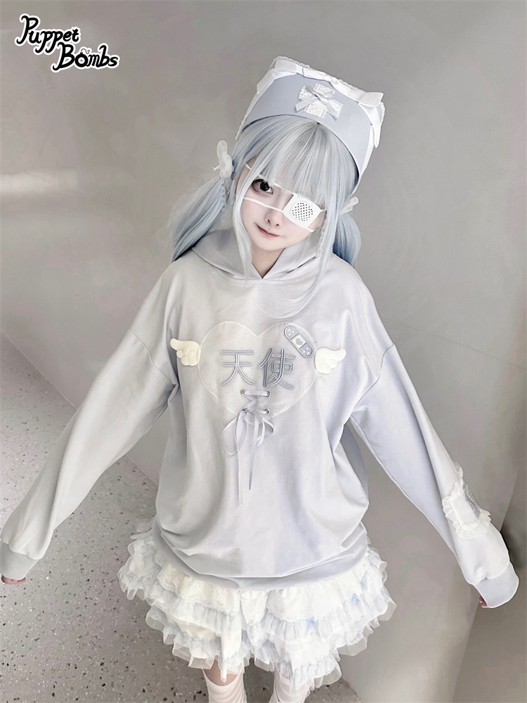 画像17: 【PuppetBombs】Q399 天使病パーカー (17)