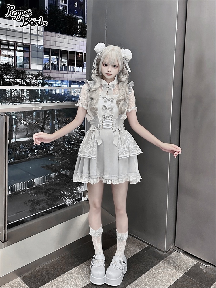 画像8: 【PuppetBombs】QS92 ハートチャームレースソックス (8)