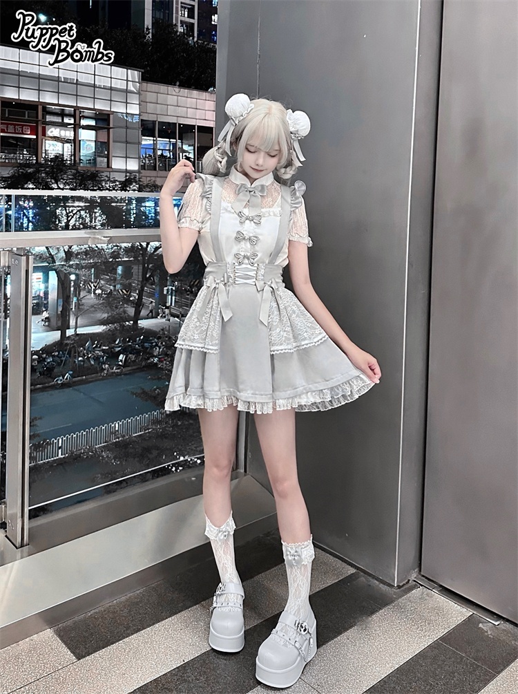 画像4: 【PuppetBombs】QS92 ハートチャームレースソックス (4)