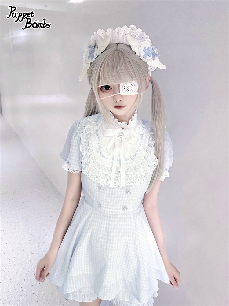 画像6: 【PuppetBombs】Q426ブルーチェックヨーク切り替えセットアップ【本店・通販限定】 (6)