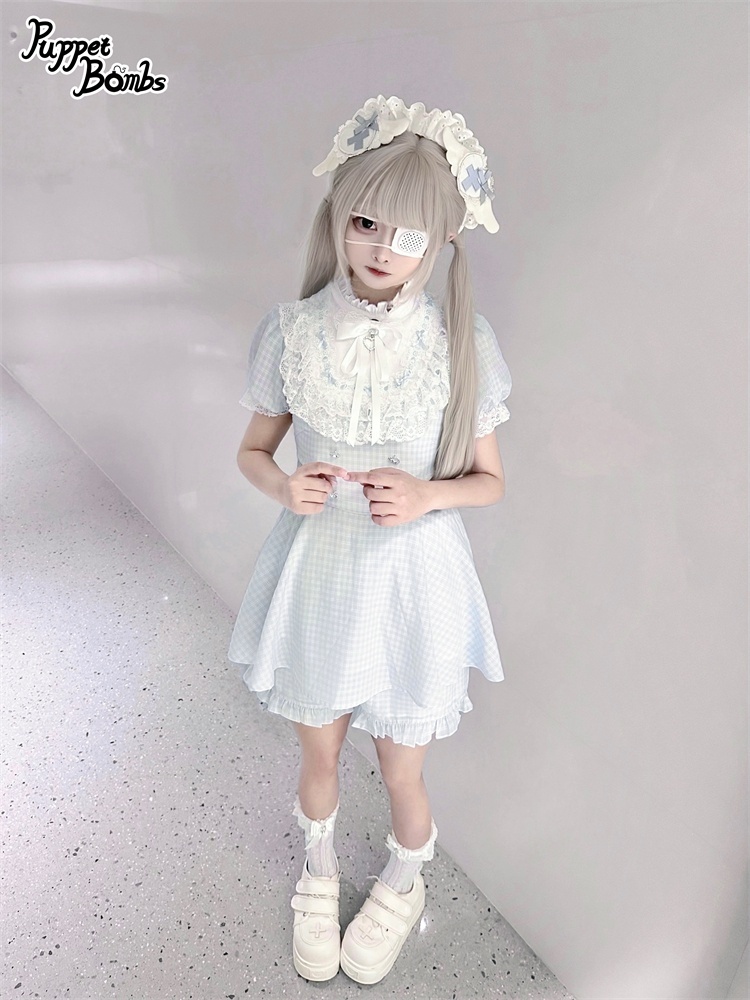 画像7: 【PuppetBombs】Q426ブルーチェックヨーク切り替えセットアップ【本店・通販限定】 (7)