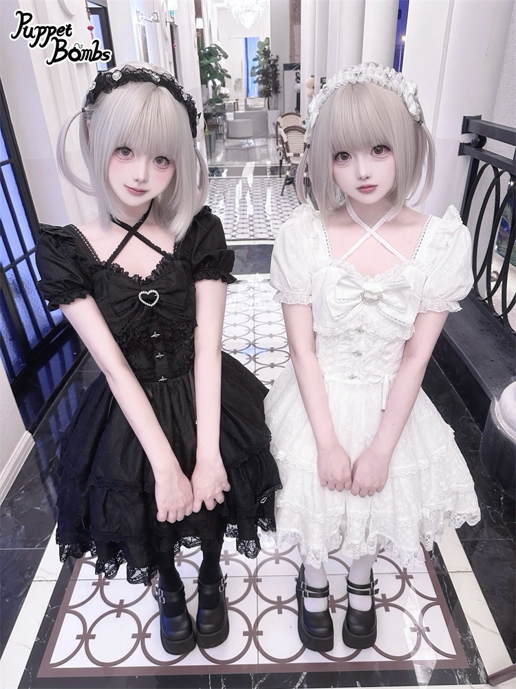 画像7: 【PuppetBombs】Q427 レースアップティアードワンピース (7)