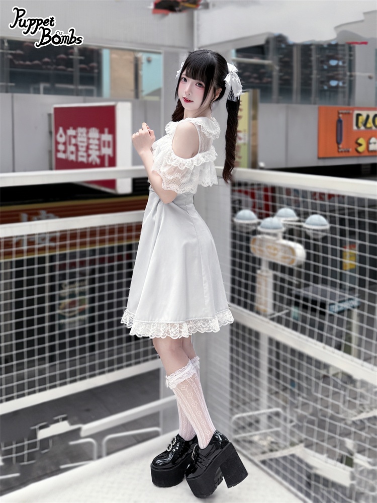 画像3: 【PuppetBombs】QS187ハートビジューリボンヘアクリップセット (3)