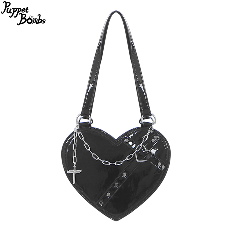 画像5: 【PuppetBombs】QP6 クロス×ハート2wayバッグ【30%OFF】 (5)