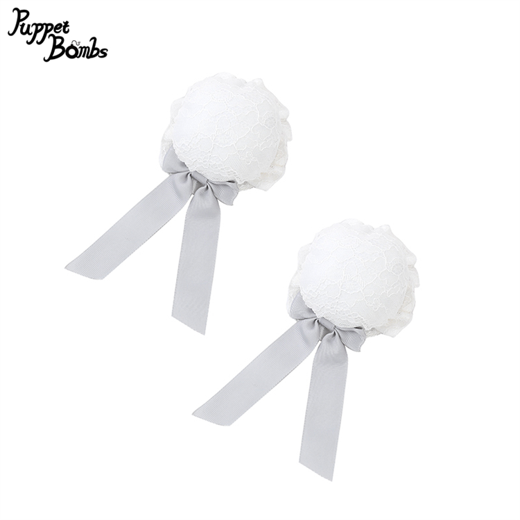 画像1: 【PuppetBombs】QS91 レーシーリボンお団子カバー (1)