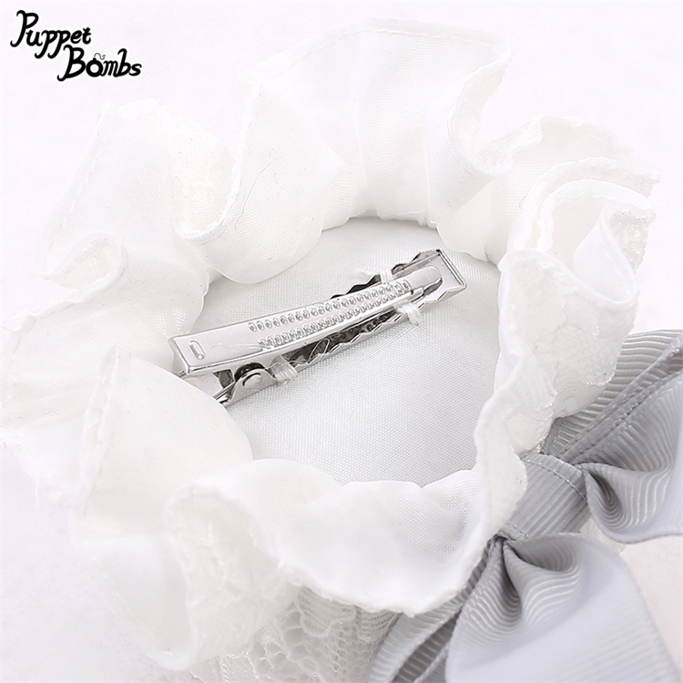 画像2: 【PuppetBombs】QS91 レーシーリボンお団子カバー (2)