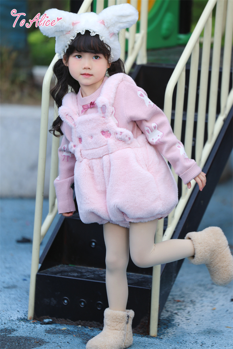 画像15: 【送料無料】TZC8500 いちご×肉球刺繍丸襟トップス《予約受付》 (15)