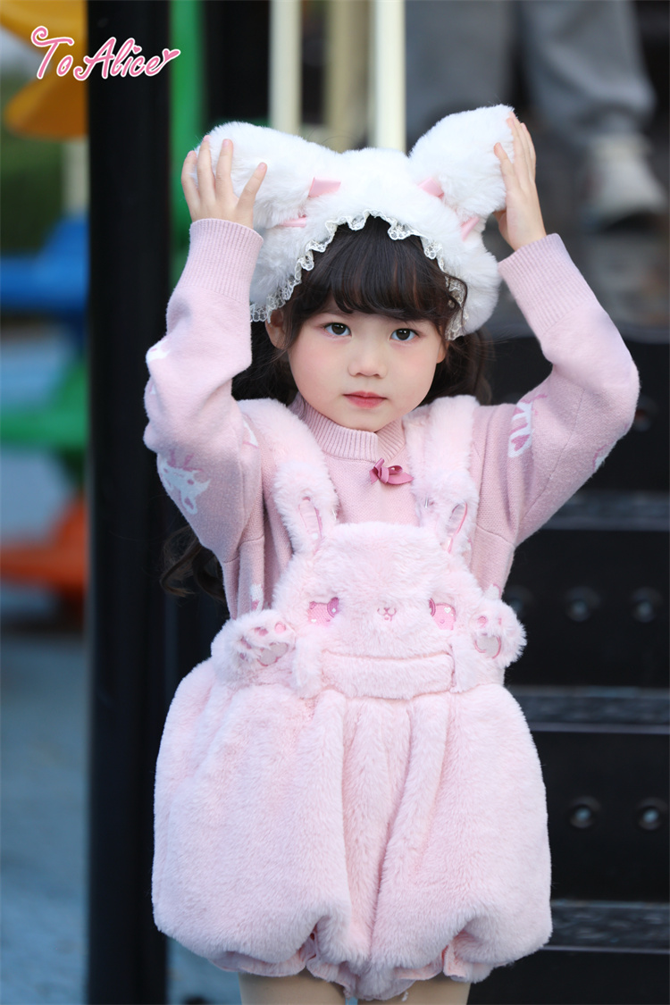 画像7: 【送料無料】TZC8500 いちご×肉球刺繍丸襟トップス《予約受付》 (7)