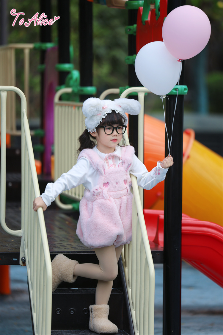 画像16: 【送料無料】TZC8500 いちご×肉球刺繍丸襟トップス《予約受付》 (16)