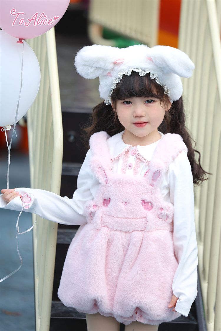 画像4: 【送料無料】TZC8500 いちご×肉球刺繍丸襟トップス《予約受付》 (4)