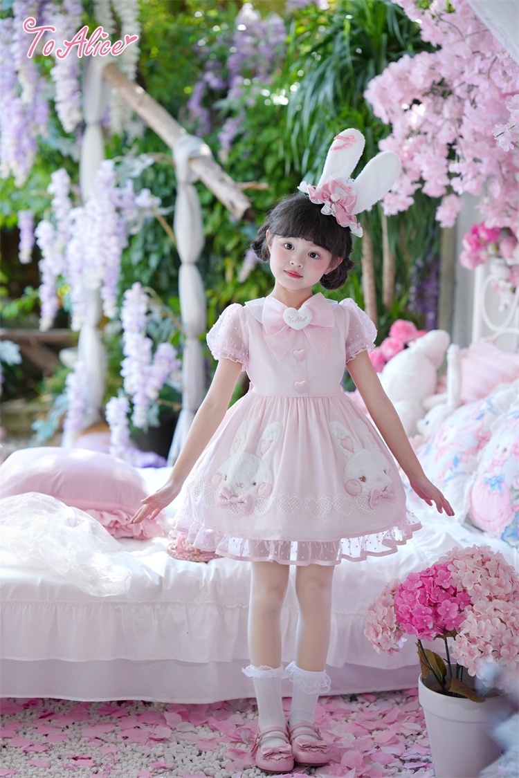 Toalice ワンピース ロリータ ピンク 送料無料】【ToAlice Kids】TZL1319 うさぎ♡魔法少女ワンピース《予約